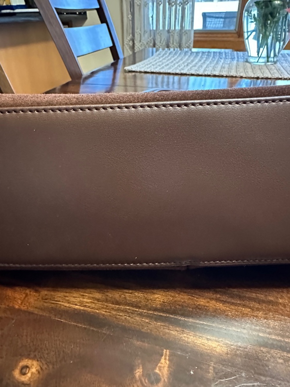 Classic Brown Suede Women's Shoulder Bag - Elegant Everyday Tote - Picture 9 of 11